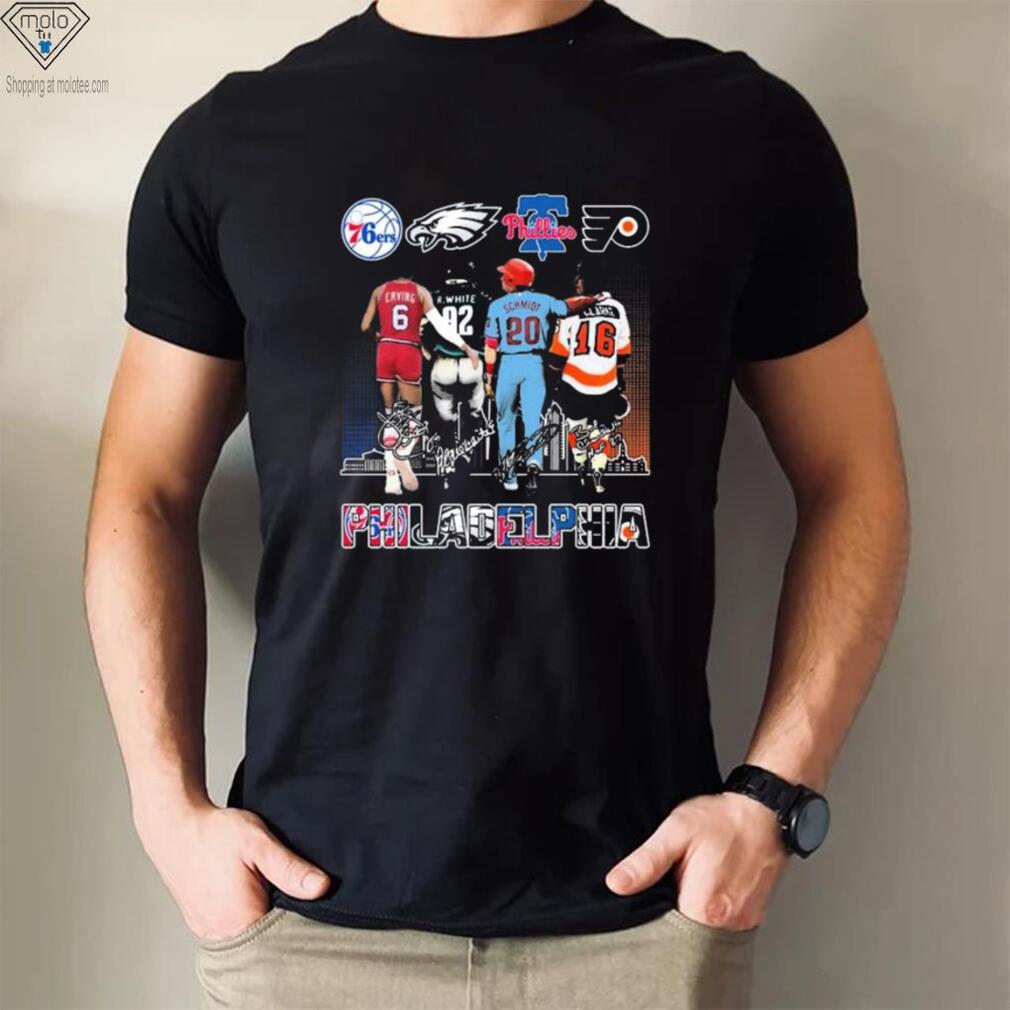 Philadelphia Erving R. White Schmidt Clapham Signature Shirt Philadelphia Erving R. White Schmidt Clapham Signature Shirt
