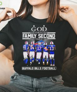 God First Family Second Then Buffalo Bills Football 2023 2024 Playoffs Signatures Shirt