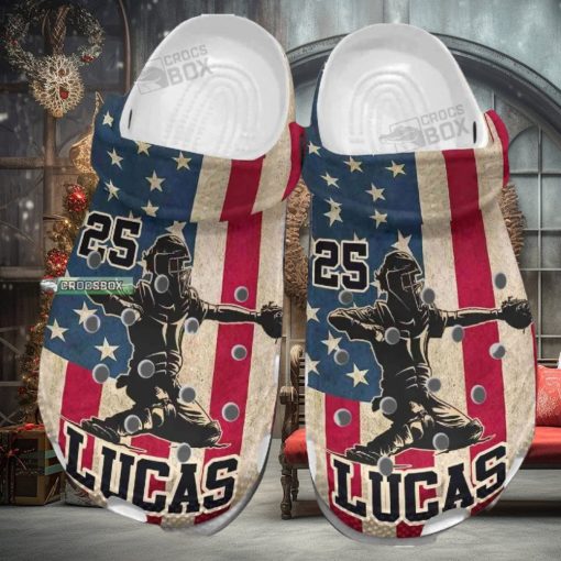 4Th Of July Usa Flag Baseball Crocs