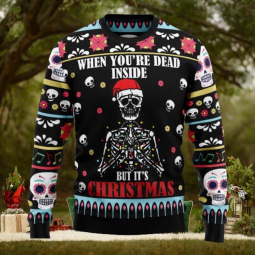 Skull Inside Ugly Christmas Sweater Thankgiving Gift Men Women