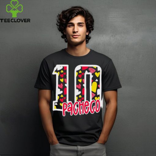 pacheco 10 Love Heart Kansas City Chiefs Player Shirt