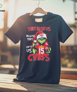 patrick Mahomes Grinch Christmas They Hate Us Because Ain’t Us Chiefs Shirt