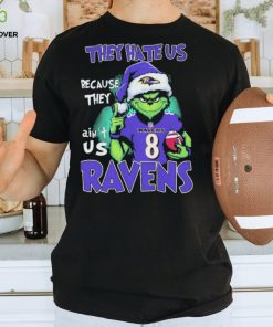 Baltimore Ravens Grinch Christmas They Hate Us Because Ain’t Us Ravens Shirt