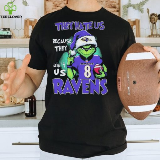 Baltimore Ravens Grinch Christmas They Hate Us Because Ain’t Us Ravens Shirt