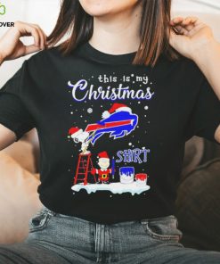 peanuts Snoopy And Charlie Brown Wall Paint Buffalo Bills This Is My Christmas Shirt