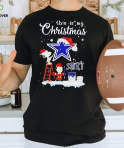 peanuts Snoopy And Charlie Brown Wall Paint Dallas Cowboys This Is My Christmas Shirt