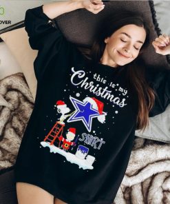 peanuts Snoopy And Charlie Brown Wall Paint Dallas Cowboys This Is My Christmas Shirt