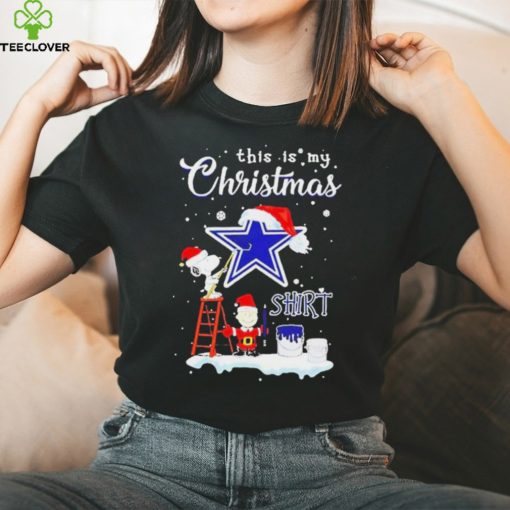 peanuts Snoopy And Charlie Brown Wall Paint Dallas Cowboys This Is My Christmas Shirt