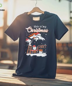 peanuts Snoopy And Charlie Brown Wall Paint Denver Broncos This Is My Christmas Shirt