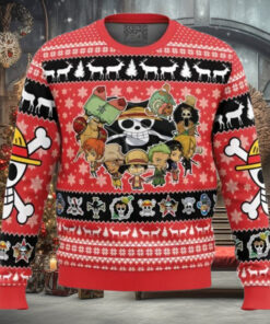 Chibi Straw Hat Pirates OP Ugly Christmas Sweater