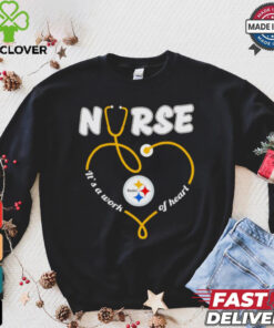 pittsburgh steelers nurse it’s a work of heart christmas shirt