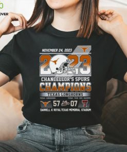 November 24, 2023 Chancellor’s Spurs Champions Texas Longhorns 57 – 07 Texas Tech Red Raiders Darrell K Royal Texas Memorial Stadium T Shirt