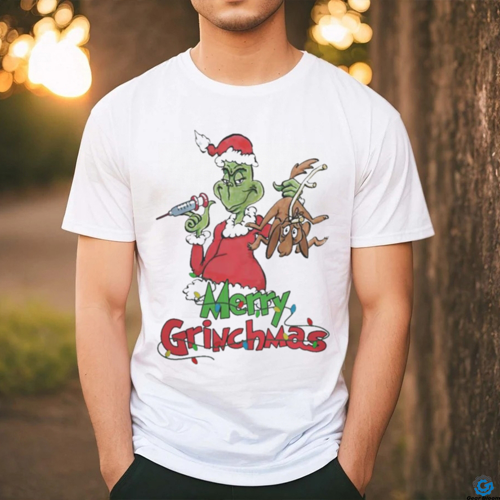 Santa Grinch Merry Grinchmas Nurse Light Shirt Santa Grinch Merry Grinchmas Nurse Light Shirt