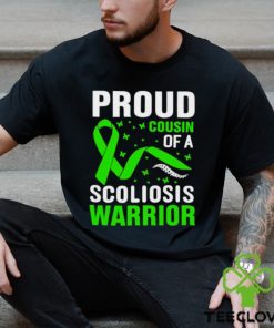 proud cousin of a scoliosis warrior green ribbon shirt