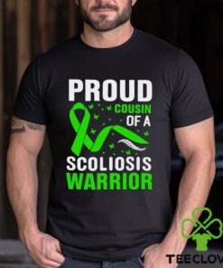 proud cousin of a scoliosis warrior green ribbon shirt