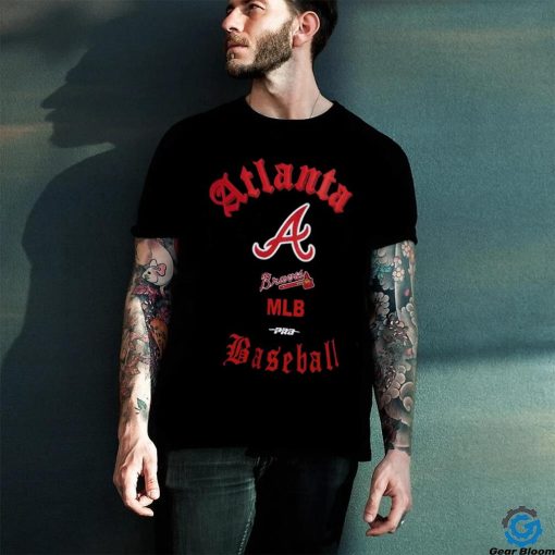 mlb atlanta braves old english men’s crewneck shirt