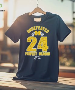 Michigan Wolverines 2023 2024 Undefeated 24 Perfect Season Signatures Unique T Shirt