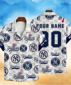 NewYork Yankees MLB Custom Name And Number Summer 3D Hawaiian Shirt
