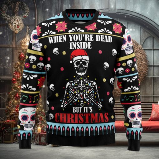Skull Inside Ugly Christmas Sweater Thankgiving Gift Men Women