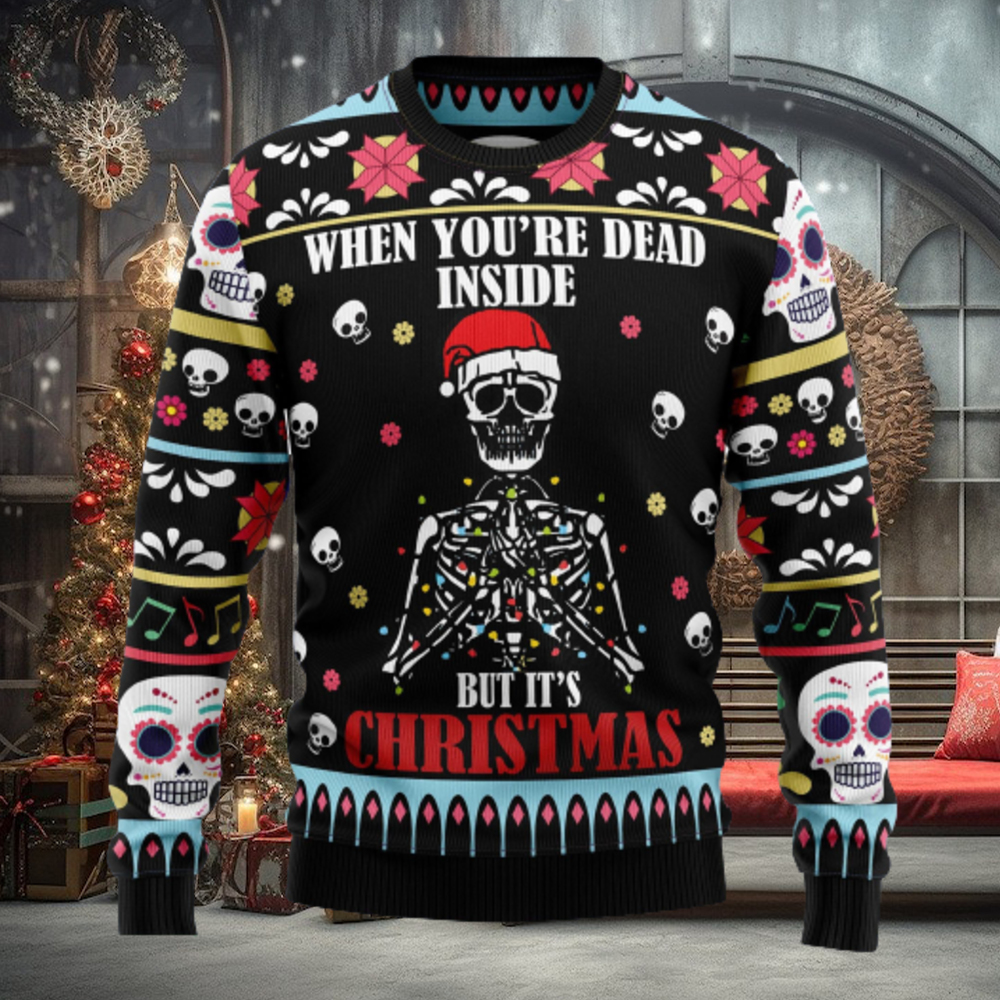 Ugly christmas clearance sweater skulls