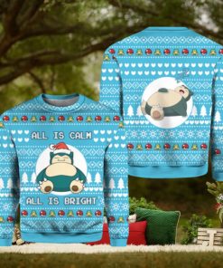 All is calm all bright snorlax Christmas sweater