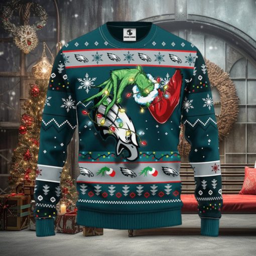 Philadelphia Eagles Grinch Christmas Ugly Sweater