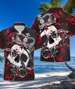 Buy Kings And Roses Skull Hawaiian Aloha Shirts 1