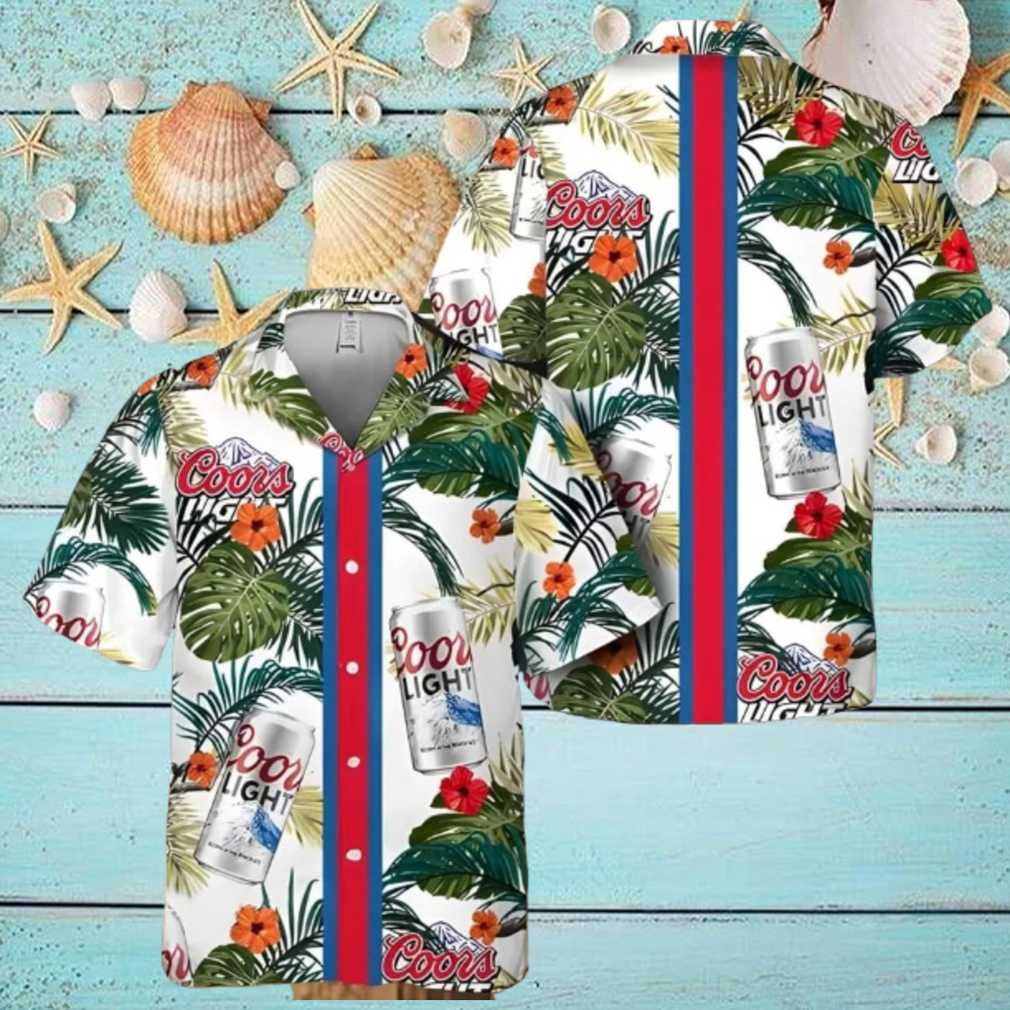 Coors Light Beer Hawaiian Shirt Tropical Foliage Coors Light Beer Hawaiian Shirt Tropical Foliage