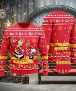 Kansas City Chiefs Funny Charlie Brown Peanuts Snoopy Ugly Christmas Sweater