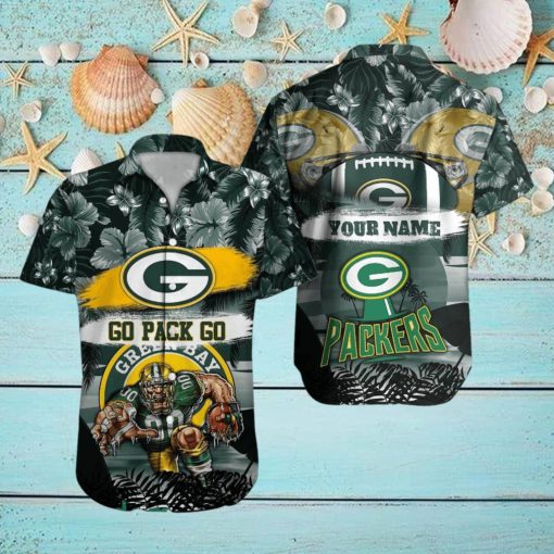 Green Bay Packers NFL Hawaiian hoodie, sweater, longsleeve, shirt v-neck, t-shirt Custom Name Summer Gift