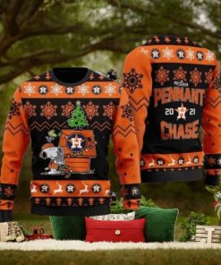 MLB Houston Astros Snoopy Santa 3D Knit Sweater