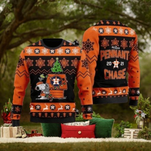 MLB Houston Astros Snoopy Santa 3D Knit Sweater