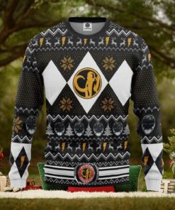 MMPR Black Ranger Ugly Christmas Sweater Gift For Men Women
