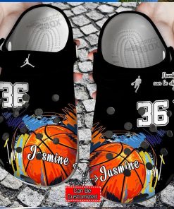Custom Number Basketball Colorful Crocs