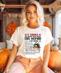 This Woman Loves Cats and Christmas Shirt