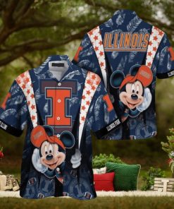 Ncaa Illinois Fighting Illini Mickey Mouse Trendy Hawaiian Shirt Aloha Shirt