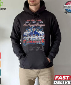 Los Angeles Dodgers 2024 West Division Champs Back To Back To Back T Shirt