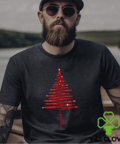 red sparkling faith christmas tree t shirt
