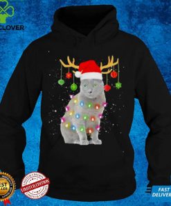 reindeer Nebelung Cat Santa Christmas Light Xmas Nebelung Sweater Shirt