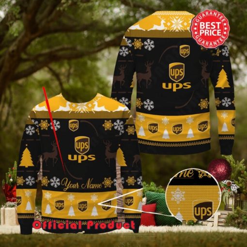 [removal.ai]_cab5225b f701 47f1 9cd6 7b5245a34b28 ups custom name black design logo reindeer ugly christmas sweater