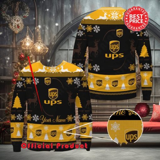 [removal.ai]_cab5225b f701 47f1 9cd6 7b5245a34b28 ups custom name black design logo reindeer ugly christmas sweater