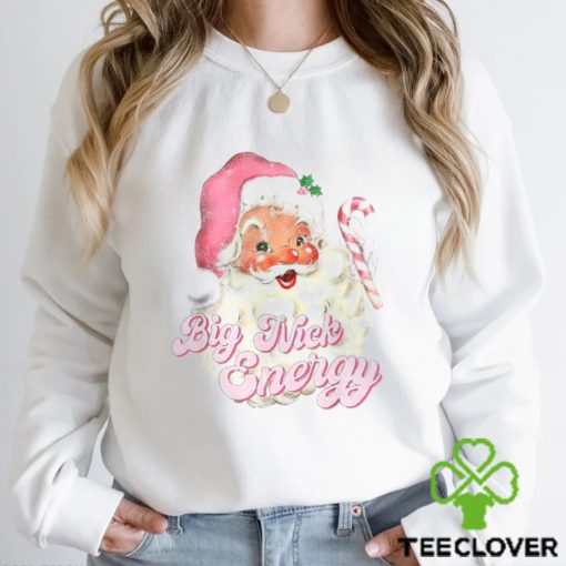 retro groovy big nick santa energy pink santa christmas xmas t hoodie, sweater, longsleeve, shirt v-neck, t-shirt