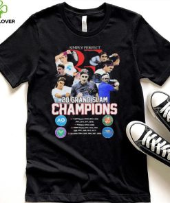 Simply Perfect 20 Grand Slam Champions Roger Federer Signature Shirt