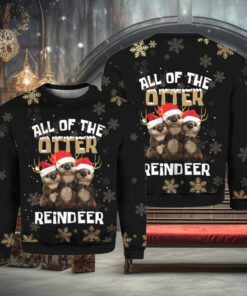 All Of The Otter Reindeer Christmas Ugly Sweater