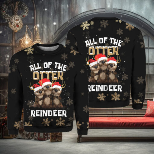 All Of The Otter Reindeer Christmas Ugly Sweater
