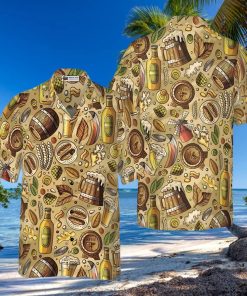 Beer Fest Seamless Pattern Hawaiian Shirt