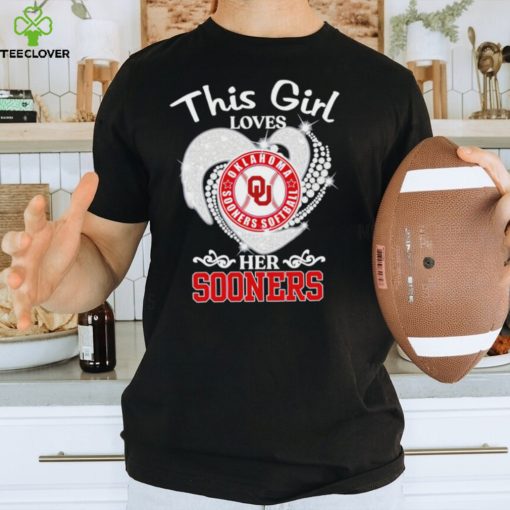 Oklahoma Sooners Softball this girl loves her Sooners heart sport circle logo hoodie, sweater, longsleeve, shirt v-neck, t-shirt