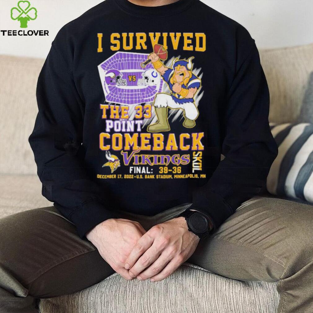 I Survived The 33 Point Comeback Skol Vikings Shirt
