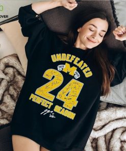 Michigan Wolverines 2023 2024 Undefeated 24 Perfect Season Signatures Unique T Shirt