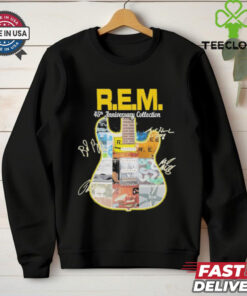 R.E.M band 45th anniversary collection guitar signatures shirt